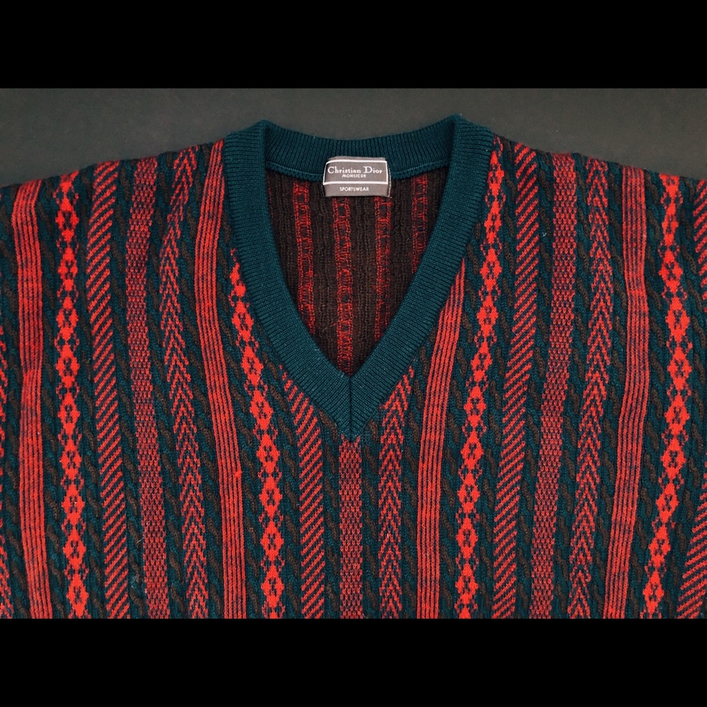 Christian Dior Vintage V-neck Sweater size M